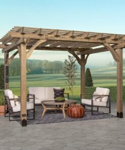 Fairhaven Pergola Rustic Finish 12 x 10