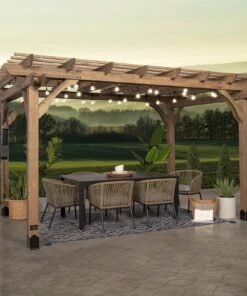 Fairhaven Pergola Rustic Finish 14 x 10