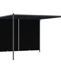 Garden Pergola with Retractable Roof 9.8×9.8 Anthracite