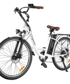 Heybike Cityscape Electric Bicycle, 26 In. 350W Motor City Cruiser Bicycle, 40 Miles Battery, 7-Speed and Dual Shock Absorber