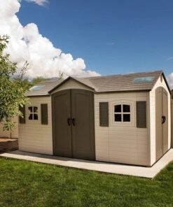 Lifetime 60079 Outdoor Storage Dual Entry Shed, 15 x 8 ft, Desert Sand (B00CTVQ6UG)
