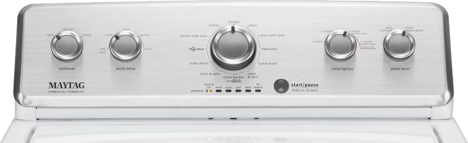 Maytag 3.8 Cu. Ft. High Efficiency Top Load Washer with PowerWash Agitator – White - Image 14