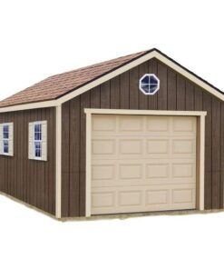 Sierra 12 ft. x 20 ft. Wood Garage Kit with Floor Installtion Included