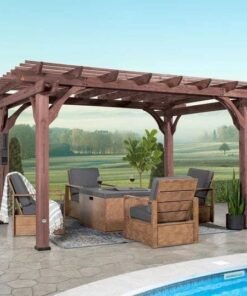 Somerville 14×10 pergola – walnut stain