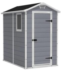 Storage Shed: Manor 4X6 S Outdoor Storage Shed, Brown