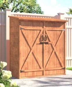 5 ft. W x 2 ft. 7 in. D Solid Wood Lean-To Tool Shed