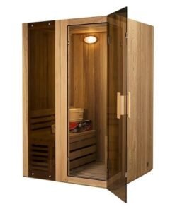 ALEKO StI2ced Cedar Indoor Wet Dry Sauna Steam Room, 3 kW Harvia KIP Heater, 2 Person