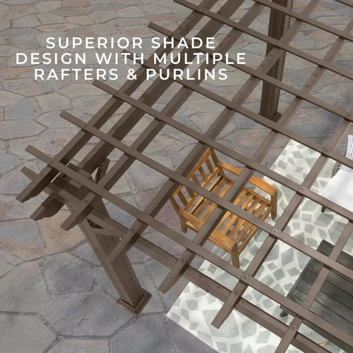 Backyard Discovery 12 ft. x 10 ft. Steel Traditional Pergola - Image 6