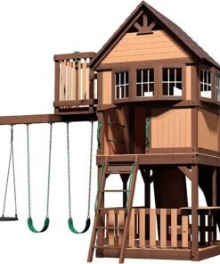 Backyard Discovery Skyfort III Cedar Swing Set w/ Tube Slide – DIY
