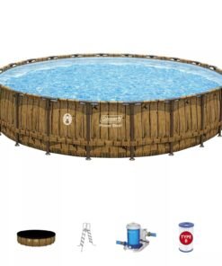 Coleman Power Steel 22′ x 52 Round Above Ground Pool Set